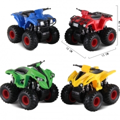 四驱动惯性摩托车儿童回力车玩具 卡通惯性车玩具 大脚车