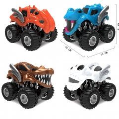 回力车玩具四驱动惯性怪物越野车 儿童惯性玩具车模型 大脚车