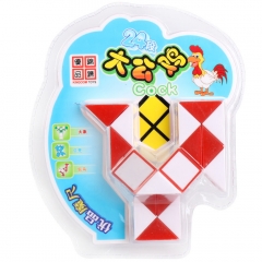 儿童玩具益智魔方 24段魔尺大公鸡形状包装【高频包装】2.5公分