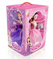 儿童玩具芭比娃娃系列 实身芭芘娃四面四色礼盒装