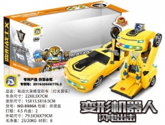 儿童玩具电动车系列电动大黄蜂变形车（灯光音乐）【开窗盒】