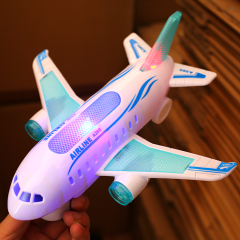 电动万向音乐灯光 超炫儿童飞机模型玩具 发光地摊热卖玩具
