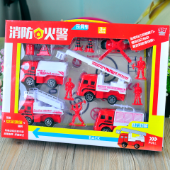 儿童玩具套装 消防车玩具套装 回力消防车模型套装
